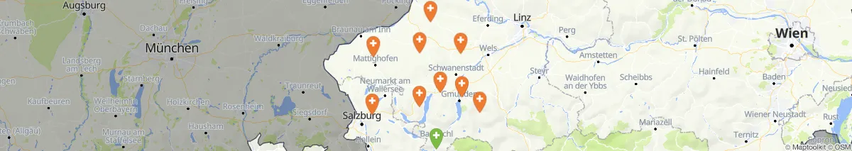 Kartenansicht für Apotheken-Notdienste in der Nähe von Neukirchen an der Vöckla (Gemeinde, Oberösterreich) (155)